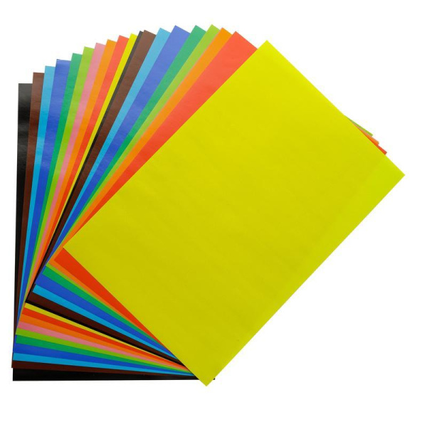 Бумага цветная Канц-Эксмо двухсторонняя А4 (10 цветов, 20 листов)