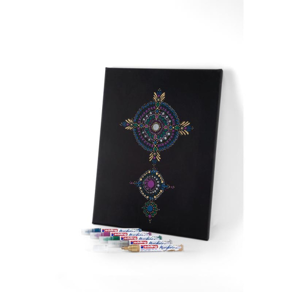 Маркер акриловый Edding 5300 золотистый (толщина линии 1-2 мм)