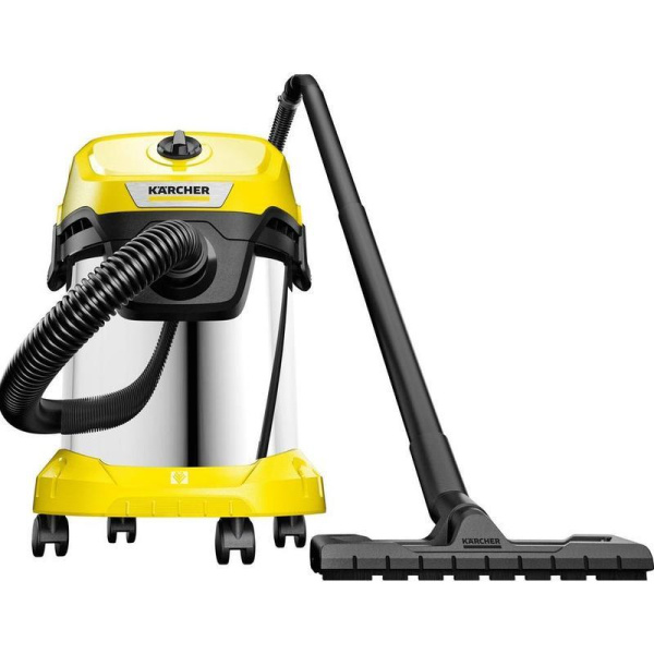 Пылесос Karcher WD 3 S желтый/черный (200 Вт, 77 ДБ)