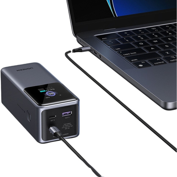 Внешний аккумулятор (power bank) Ugreen PB721 20000 мАч 130W серый  (35524B)