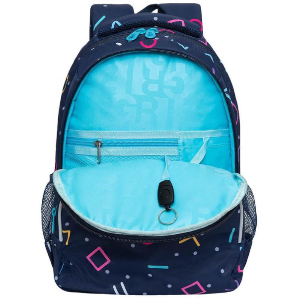 Рюкзак школьный Grizzly Геометрия разноцветный