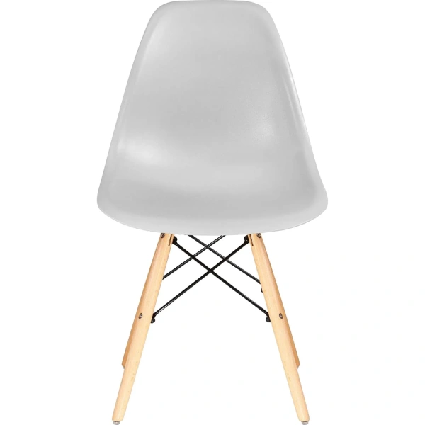 Стул обеденный Dobrin DSW светло-серый (пластик, массив дерева)