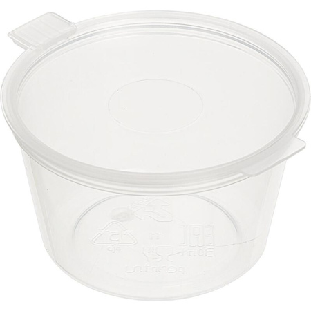 Соусник одноразовый с крышкой 51 мм 30 мл (80 штук в упаковке)