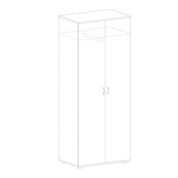 Шкаф для одежды Рондо (темный орех, 804x450x2155 мм)