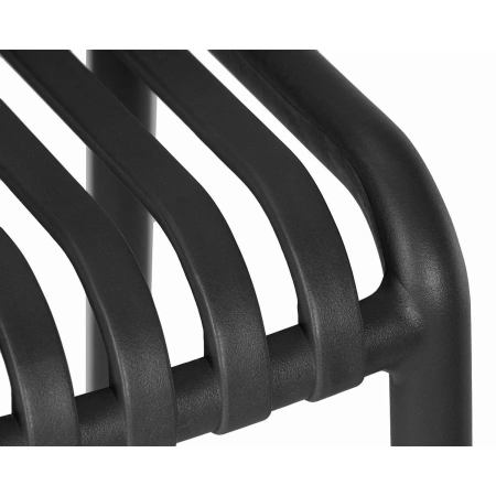 Стул барный Dobrin Chloe bar тёмно-серый/чёрный (пластик/пластик)