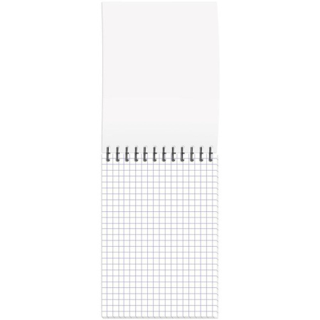 Блокнот Attache Selection Fluid A6 80 листов серый/голубой в клетку на спирали (101х145 мм)