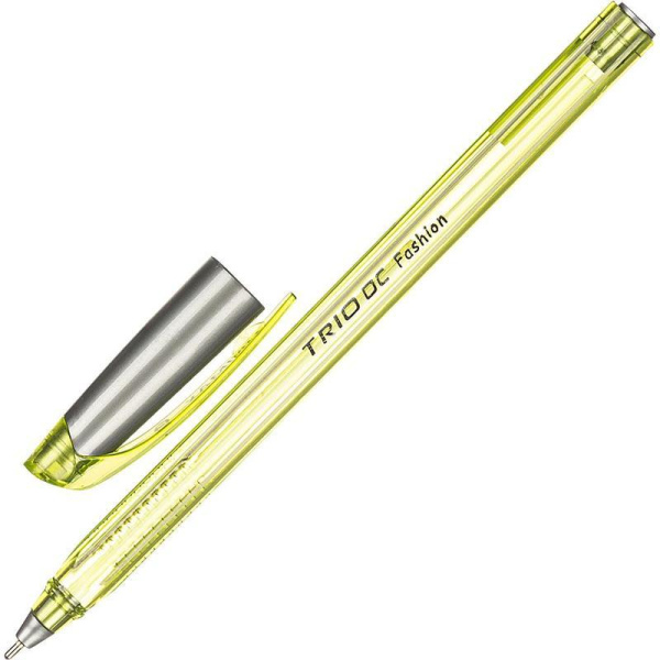 Ручка шариковая одноразовая неавтоматическая масляная Unimax Trio DC Fashion зеленая (толщина линии 0.7 мм)