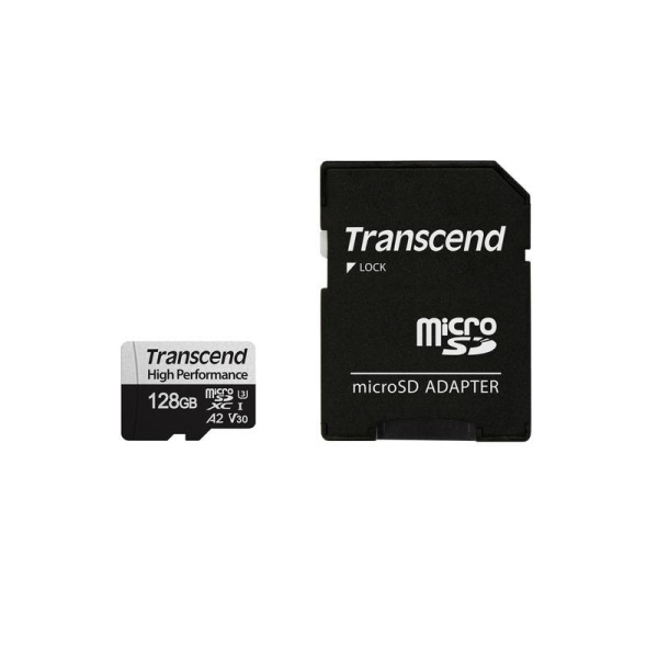 Карта памяти 128 ГБ microSDXC Transcend 330S TS128GUSD330S UHS-I U3 A2 V30