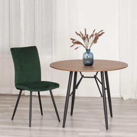 Стул обеденный Комус Мебель Fresno изумруд (ткань, металл)