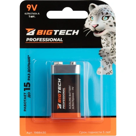 Батарейка крона BigTech Professional