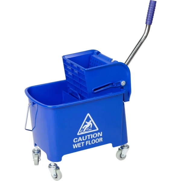 Тележка уборочная Luscan Professional 1-ведерная с отжимом 20 л (синяя)