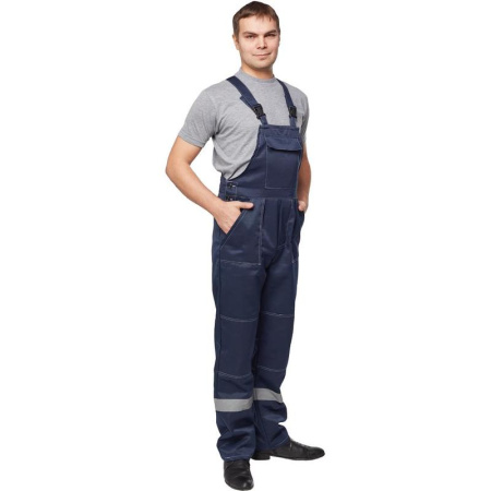 Костюм рабочий летний мужской л22-КПК с СОП темно-синий (размер 48-50, рост 182-188)