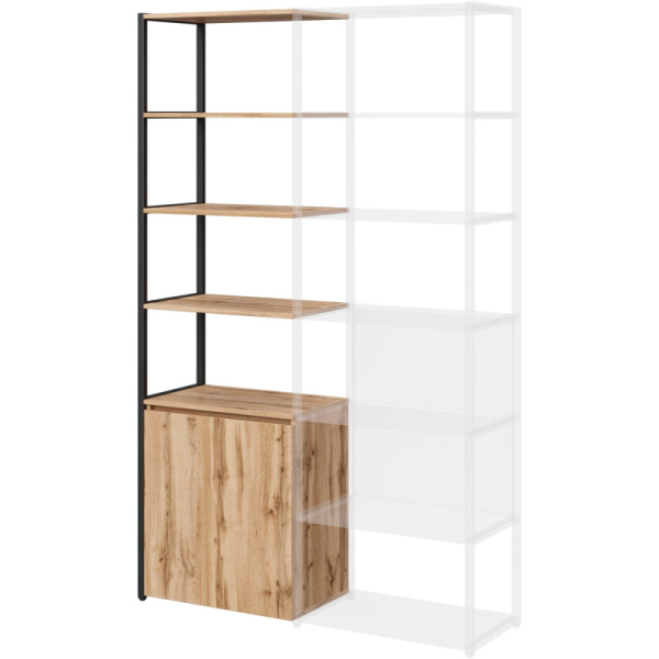 Полустеллаж для документов Easy to lead K-Loft 241H027 дуб  натуральный/чёрный 645х400х2105 мм