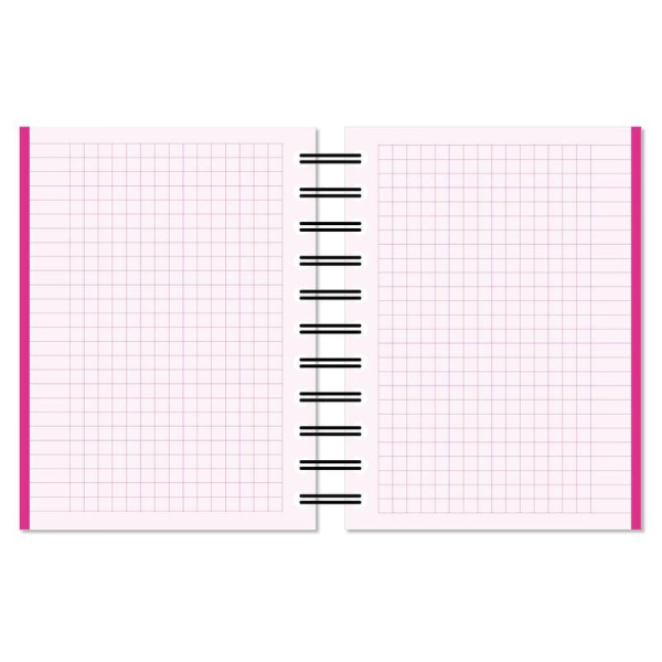 Бизнес-тетрадь Attache Selection Spring Book A6 150 листов розовая в клетку на спирали (135х144 мм)