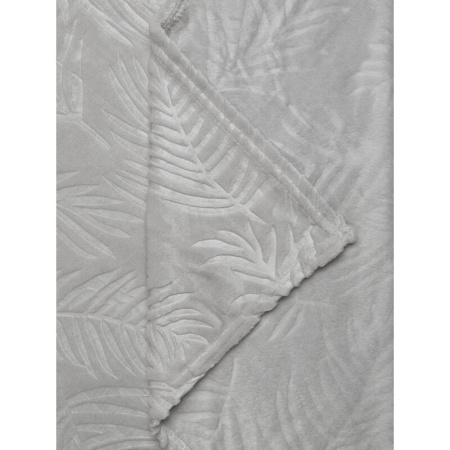 Плед Texrepublic Elite Листья фланель 200x220 см серый