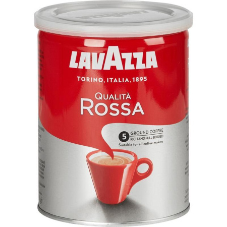 Кофе молотый Lavazza Rossa 250 г (жестяная банка)