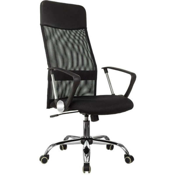 Кресло для руководителя Easy Chair 508 TTW черное (экокожа/сетка/ткань,  металл)