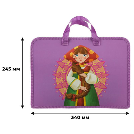 Папка для тетрадей Комус Три богатыря Любава А4