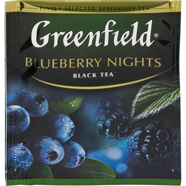 Чай Greenfield Blueberry nights черный с черникой 25 пакетиков