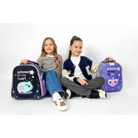 Ранец №1 School Light Princess анатомический серый с двумя отделениями