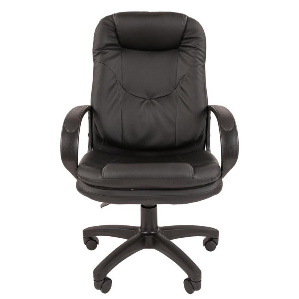 Кресло для руководителя Стандарт СТ-68 черное (экокожа, пластик)