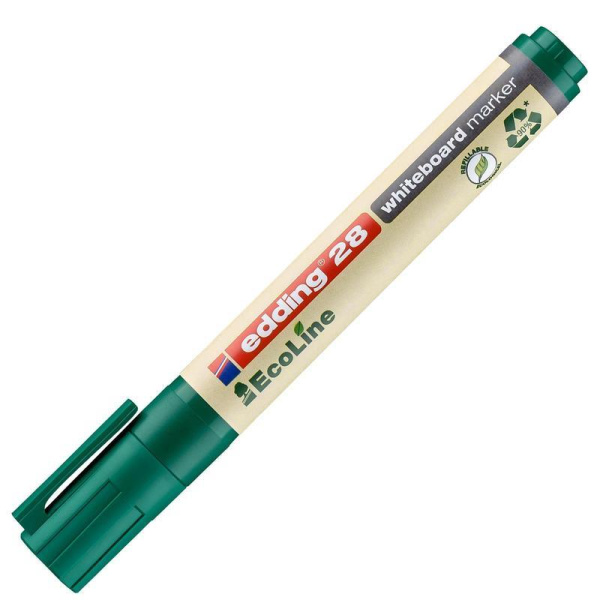 Маркер для белых досок Edding 28/4 Ecoline зеленый (толщина линии 1,5-3 мм)
