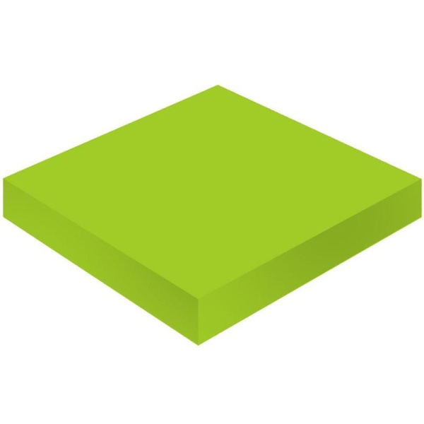 Стикеры 76х76 мм Attache неоновые зеленые (1 блок, 100 листов)