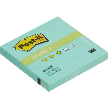 Стикеры Post-it 76x76 мм Весна 100 листов бирюзовые