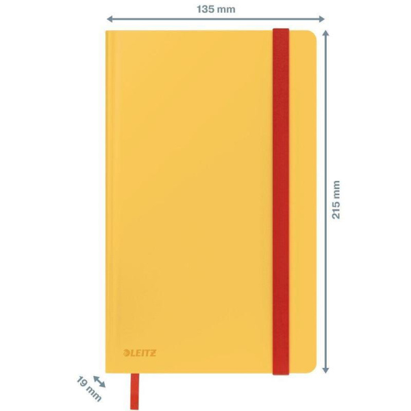 Блокнот Leitz Cosy A5 80 листов желтый в клетку на сшивке (135х215 мм)