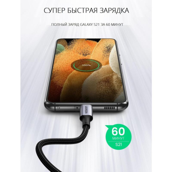 Кабель UGREEN USB Type-C - USB Type-C 2 метра (70645)