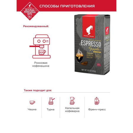 Кофе молотый Julius Meinl Espresso Grande 250 г (вакуумный пакет)