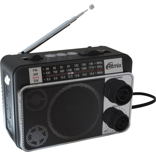 Радиоприемник Ritmix RPR-161 черный/серый (80003912)