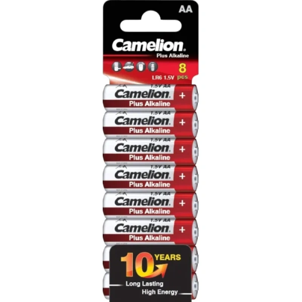 Батарейка AA пальчиковая Camelion Plus (8 штук в упаковке)