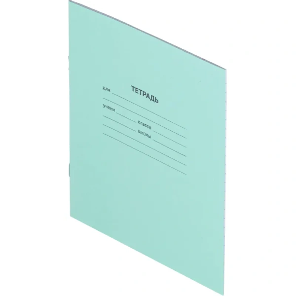 Тетрадь школьная зеленая А5 12 листов в линейку (20 штук в упаковке)