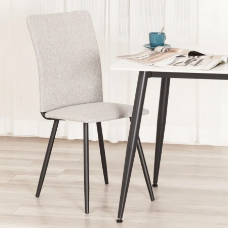 Стул обеденный Комус Мебель Fabbi серо-бежевый (ткань, металл)