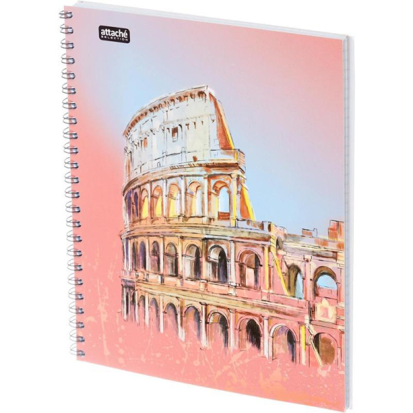 Бизнес-тетрадь Attache Selection Travel Italy А5 96 листов разноцветный в клетку на спирали (170х203 мм)