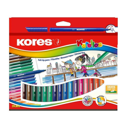 Набор фломастеров Kores Korellos 20 цветов
