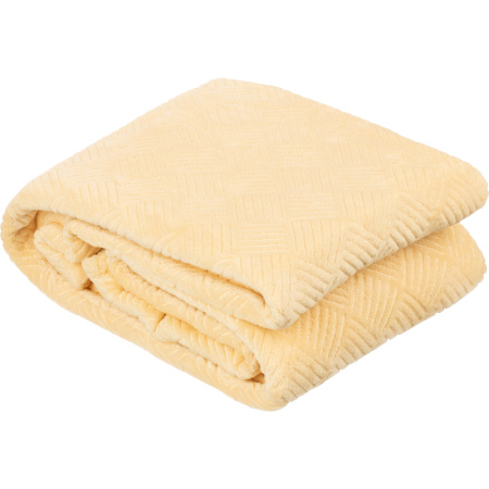 Плед Luscan микрофибра 200х220 см бежевый фактурный