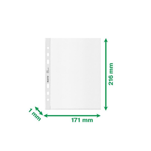 Файл-вкладыш Leitz Re:Сycle A5 100 мкм прозрачный гладкий 25 штук в упаковке