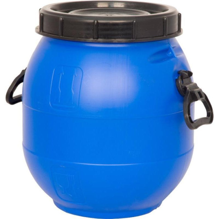 Бочка пластиковая 30 л синяя с винтовой крышкой