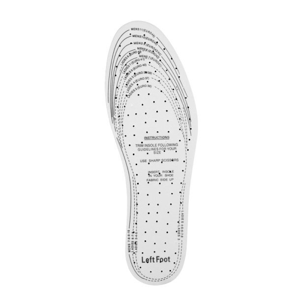 Стельки для обуви дышащие Onlitop размер 36-47 белые