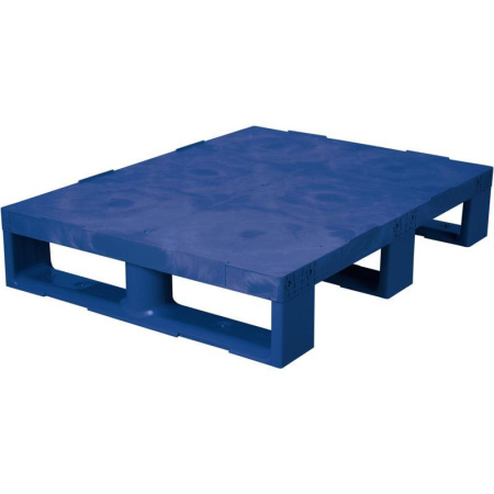 Паллет из ПНД синий 800x600x150 мм