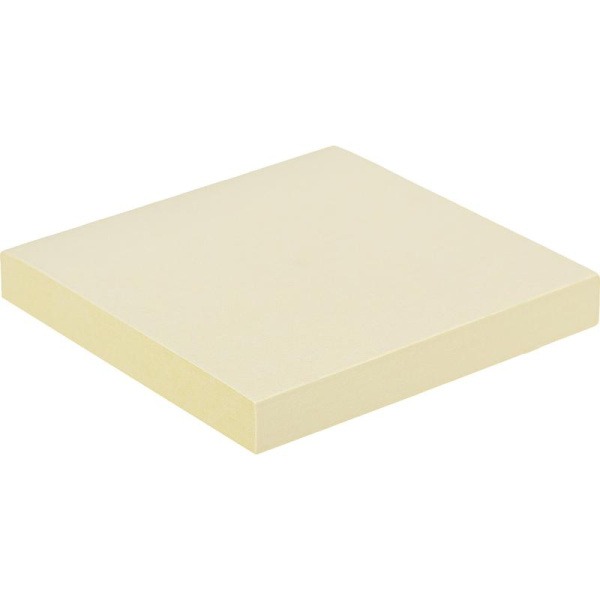 Стикеры Комус 76x76 мм пастельные желтые (1 блок, 100 листов)