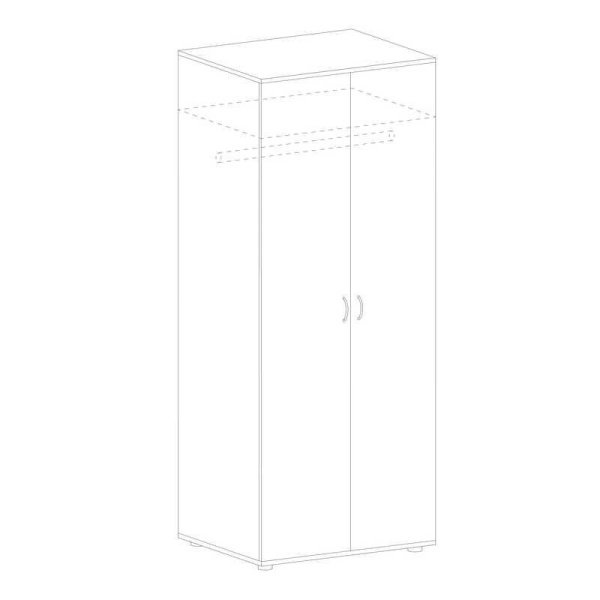 Шкаф для одежды Рондо глубокий (береза, 804х600х2155 мм)