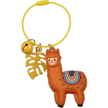Брелок Лама коричневый 6 см