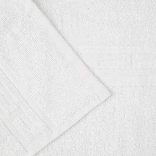 Полотенце махровое Luscan 70х130 см 380 г/кв.м белое 10 штук в упаковке