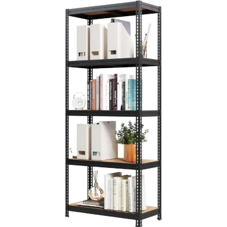 Стеллаж металлический Металл-Завод чёрный 5 полок 750x350x1800 мм