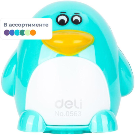 Точилка для карандашей Deli Пингвин E0563 с контейнером пластиковая Точилка для карандашей Deli Пингвин E0563 с контейнером пластиковая