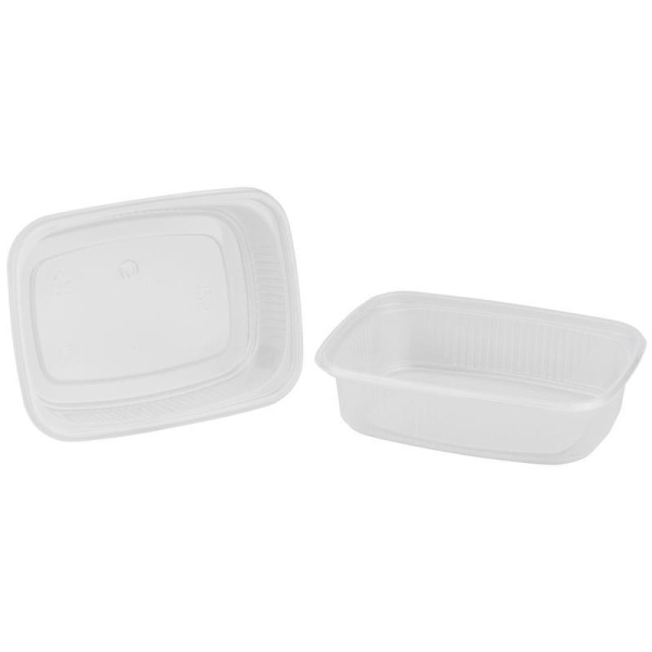 Одноразовый пластиковый контейнер для салатов 125 мл прозрачный (1000 штук в упаковке)