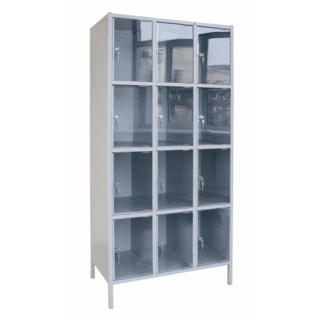 Камера хранения с дверями из оргстекла ШМ-12КХ-С (12 ячеек)